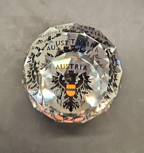 Swarovski Vintage Crystal "Austria" Paperweight  3.5cms tall - Picture 1 of 6