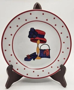 2004 Red Hat Tea Society 'A Special Place' Porcelain 7.5" Dessert Plate - Picture 1 of 9