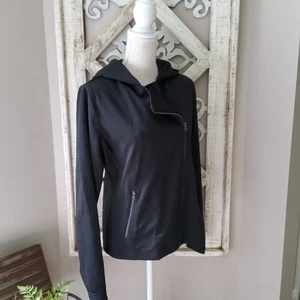 Xersion Women's Motto Bomber Hooded Jacket in Black Size Medium - Picture 1 of 8
