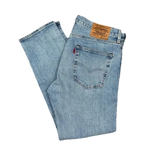 Levis Premium 501 ST Mens 36x32 Jeans Justin Timberlake Fresh Leaves Taper Blue - Picture 1 of 9