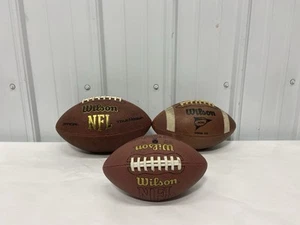 Wilson Football Lot 3 Vintage Wilson 1000 F1673 Wilson NFL WTF1695 Wilson F1631 - Picture 1 of 12