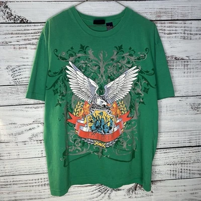 Vintage Y2K Bugle Boy Grunge Punk Goth Eagle Skate Graphic T-Shirt Men’s Large - Image 1 of 4