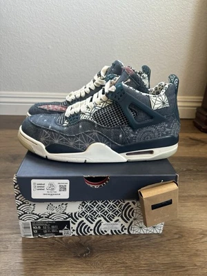 Jordan 4 SE sashiko Talla 10.5 Usado CW0898-400 Deep Ocean Retro Exclusivo de Japón Foto 1 de 4