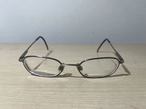 IZOD Brille Brillengestell Lt30mm 600 Brushed Silber Vollrand Metall Bernstein Zinn Golf - Bild 1 von 8