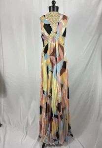 Self Portrait NWT Size 8 Pastel Colors Maxi Dress - Picture 1 of 5