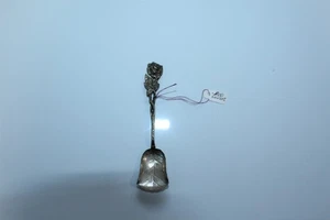 Vintage .800 Silver Sugar Spoon Rose Pattern Marked .800 - Picture 1 of 10