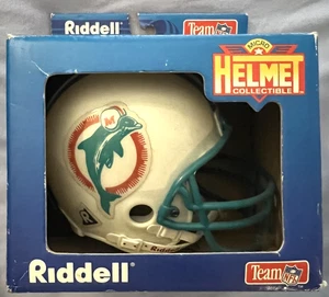 MIAMI DOLPHINS RIDDELL MICRO HELMET TEAM NFL FOOTBALL IN BOX - Picture 1 of 6