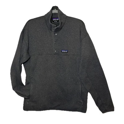 Patagonia Herren Gr. M Druckknopf Pullover Better Sweater grau meliert Fleece - Bild 1 von 4