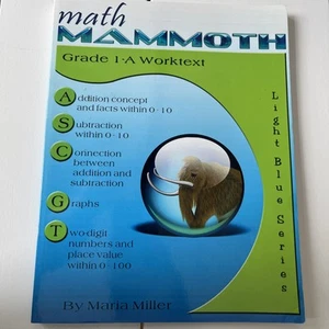 Math Mammoth Grade 1-A Worktext - Paperback By Miller, Dr Maria - New - Picture 1 of 4