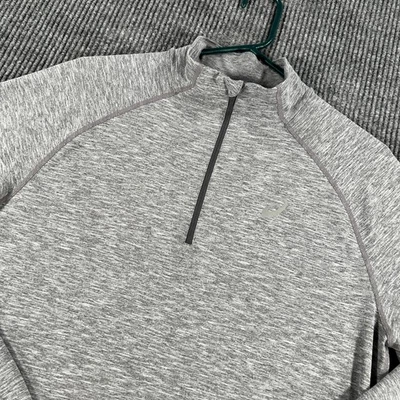 Camisa Pullover ASICS Para Hombre Gris Mediana Manga Larga Rendimiento Correr 1/4 Cremallera Foto 1 de 4