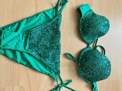 bikini mit glitzer in grün - Bild 1 von 2
