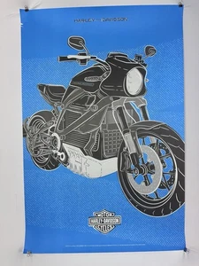 Harley Davidson Motorcycle Poster 2020 ELECTRIC EV LIVEWIRE 2'X3' Feet - Picture 1 of 6