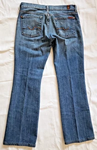 7 For All Man Kind Damenjeans 29 x 29 blau Denim Bootcut Medium Wash modern - Bild 1 von 9