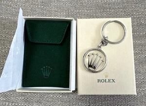 [New wz/Box&Special case] ROLEX Novelty Silver Crown metal Key Ring Key holder - Picture 1 of 3