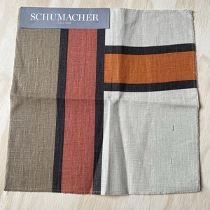 Schumacher Fabric Frank Lloyd Wright 176883 Design 103 Linen 11.75" Square VTG - Picture 1 of 11