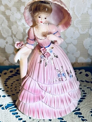 Estatuilla Melanie vintage Josef Originals rosa niña Gibson con etiqueta Foto 1 de 4