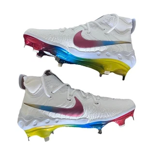 Botines de béisbol Nike Alpha Huarache NXT para hombre talla 7,5 blancos arco iris DJ6517-106 - Imagen 1 de 15