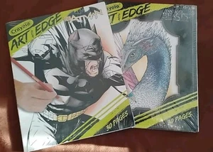 CRAYOLA Art With Edge Coloring Book x 2 Batman & Fantastic Beasts DC Comics NEW - Picture 1 of 6