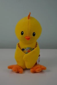 Infantino Chick Plush Stuffed Animal Toy Yellow Orange Polka Dots 9" - Picture 1 of 7