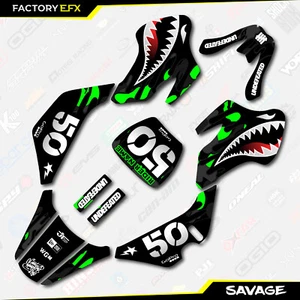 Black & Green Savage Camo Racing Graphics kit Fits 00-06 Suzuki JR50 JR 50 Decal - Bild 1 von 5