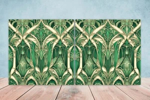 Art Deco Design Keramikfliesen - 2er Set Art Deco Wanddeko Fliesen, Art Deco Fliese - Bild 1 von 3