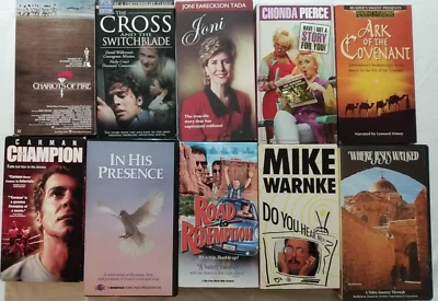 10 VHS Christian Chariots Fire Cross Switchblade Joni Chonda Warnke Carman Ark - Image 1 of 4