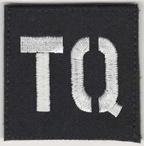 Black Tactical TQ Patch White Tourniquet Identifier For VELCRO® BRAND Fasteners - Picture 1 of 1