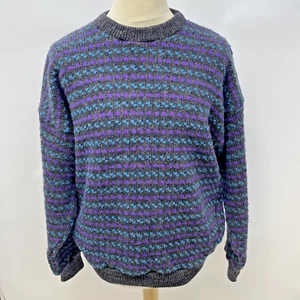 Devold Jumper Mens Wool Fisherman Sweater Pullover Chunky Knit Large 52 W10 - Picture 1 of 8