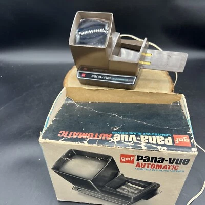 Pana-Vue Automatic Slide Magnification WORKS Lighted 2x2 Slide viewer In box - Image 1 of 4