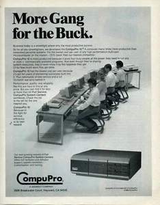 ITHistory AD (1984) COMPUPRO10 "MORE GANG FOR THE BUCK" AS - Picture 1 of 2