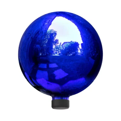 Bola globo de vidro azul decoração jardim e gramado 10 pol - Imagem 1 de 4