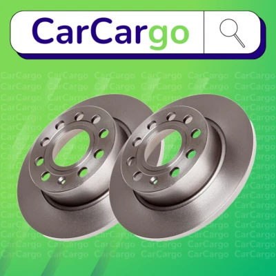 Premium Solid Front Brake Discs Pair VW Jetta 1.8 TSI 2014-2017 253 mm - Image 1 of 4