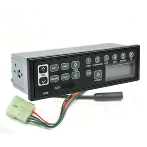 Escavatore impermeabile escavatore camion camion radio stereo 12/24V AM/FM USB microfono aux US - Foto 1 di 12