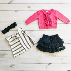 Ruffle Butts Tea Collection Tops Skirt Headband - Picture 1 of 8