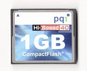 PQI 1GB Hi-Speed 40 CF Compact Flash Camera Memory Card - Picture 1 of 2