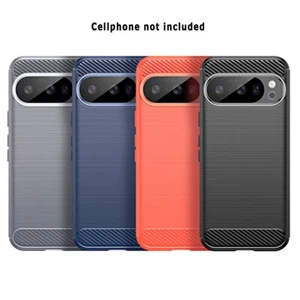 Einfach zu installierende rutschfeste Abschirmung Kohlefaser TPU Hülle für Google Pixel 10 Pro - Bild 1 von 7