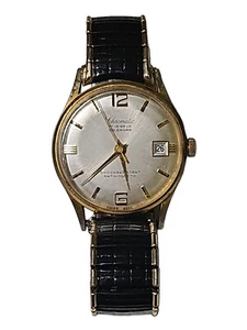 Nice Vintage Chromatic 17 Jewels Calendar Deco Mens Wrist Watch - Running - Picture 1 of 4