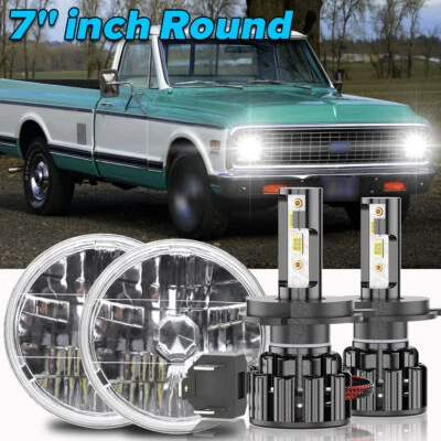 Faro LED redondo de 7 pulgadas haz alto-bajo para camioneta Chevy C10 C20 Nova Foto 1 de 4