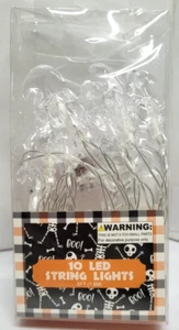 String Lights 10 LED Clear Ghost (Battery Operated) - Picture 1 of 1