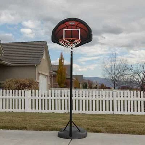 Outdoor Basketball Hoop Adjustable Kids Youth Portable Classic Rim Black Orange - Picture 1 of 10