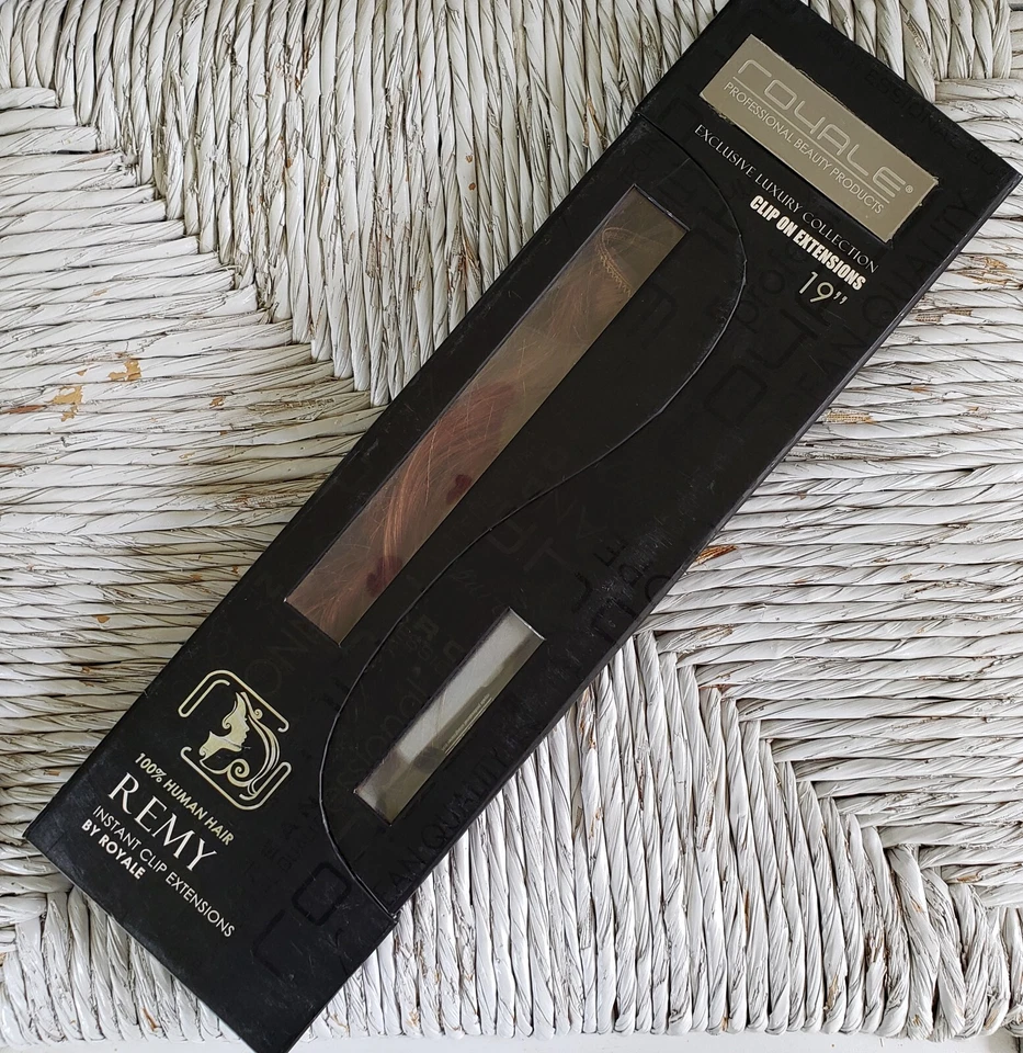 👀REMY ROYALE CABELLO HUMANO EXTENSIONES CLIP INSTANTÁNEO NUEVO 19" CASTAÑO ROJIZO Foto 1 de 4