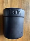 Denby Jet Black Oval Ceramic Utensil / Spatula Jar Pot dishwasher safe