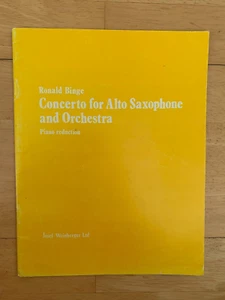 Concerto for Alto Saxophone & Orchestra - Piano Reduction Music Book Ronald Bing - Picture 1 of 1