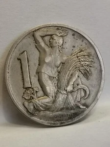 1 KORUNA 1937 TCHECOSLOVAQUIE - Picture 1 of 2