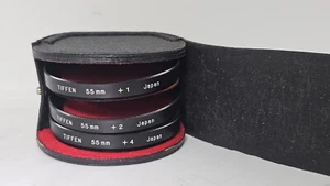55mm Set of 3 TIFFEN HCE Close Up +1,2,4,filters with case Madein Japan - Picture 1 of 3