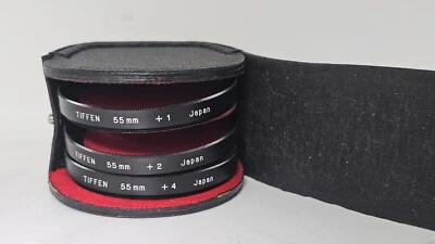 55mm Set of 3 TIFFEN HCE  Close Up +1,2,4,filters with case Madein Japan - Image 1 of 3