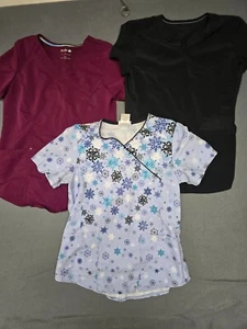 Women's XS Scrub Star Scrub Tops (3 Pack) - Picture 1 of 8