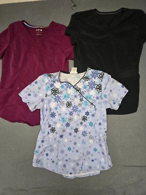Women's XS Scrub Star Scrub Tops (3 Pack) - Image 1 of 4