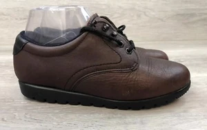 Munro Women 6W Brown Leather Lace Up Round Toe Comfort Casual Oxford Dress Shoes - Picture 1 of 9