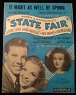State Fair 1945 Vintage Music Sheet - "It Might As Well Be Spring" Jeanne Crain